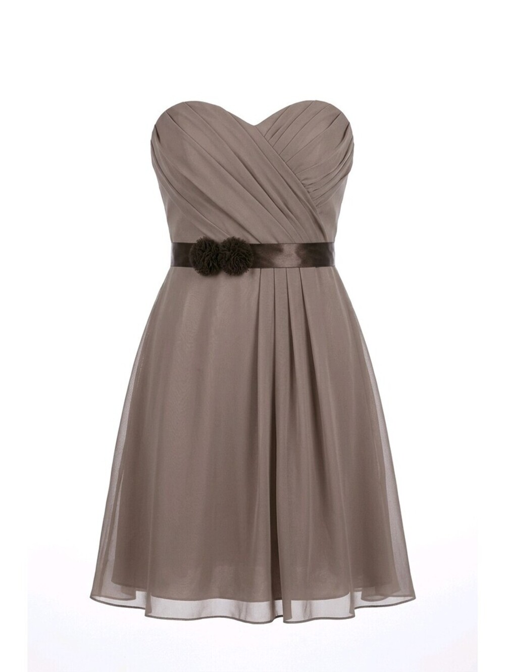 Vintage Y2K Indie Sleaze DaVinci Brown Chiffon Homecoming Prom Dress Sz 14 4029
